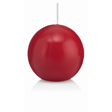 Candela a sfera MAEVA, rosso scuro, Ø6cm, 10h - Made in Germany