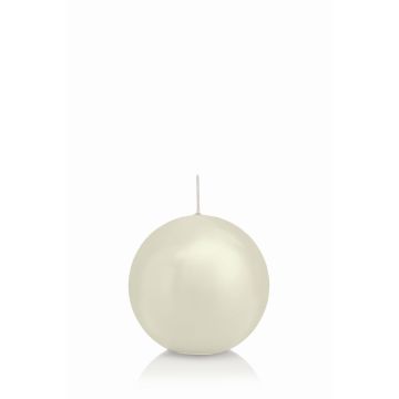 Candela a sfera MAEVA, avorio, Ø7cm, 16h - Made in Germany
