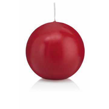 Candela a sfera MAEVA, rosso scuro, Ø7cm, 16h - Made in Germany