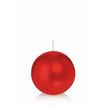 Candela a sfera MAEVA, rosso, Ø8cm, 25h - Made in Germany
