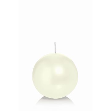 Candela a sfera MAEVA, avorio, Ø8cm, 25h - Made in Germany