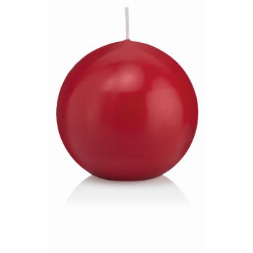 Candela a sfera MAEVA, rosso scuro, Ø8cm, 25h - Made in Germany