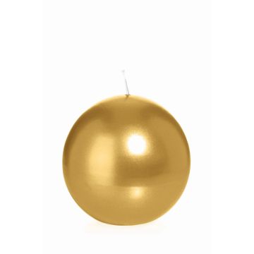 Candela a sfera ROSELLA, oro, Ø10cm, 46h - Made in Germany