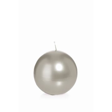 Candela a sfera ROSELLA, argento, Ø10cm, 46h - Made in Germany