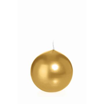 Candela a sfera ROSELLA, oro, Ø8cm, 25h - Made in Germany