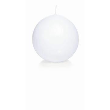 Candela a sfera MAEVA in foglio di cellophane, bianco, Ø7cm, 25h - Made in Germany