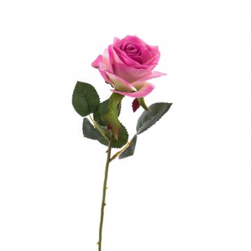 Rosa finta SIMONY, rosa-rosa, 45cm, Ø8cm
