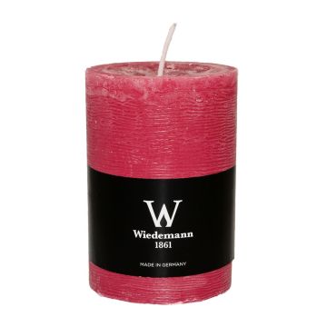 Candela a colonna AURORA, lampone, 10cm, Ø6,8cm, 42h - Made in Germany