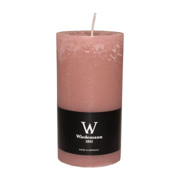 Candela a colonna AURORA, legno di rosa, 13cm, Ø6,8cm, 54h - Made in Germany