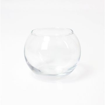 Vaso rotondo - Portafiori a boccia TOBI EARTH, trasparente, 7cm, Ø9,5cm