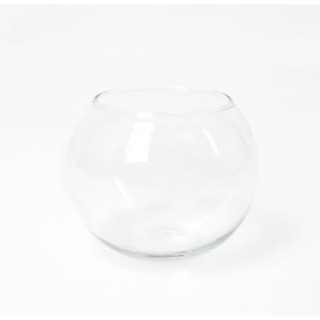 Vaso rotondo - Portafiori a boccia TOBI EARTH, trasparente, 10cm, Ø11,5cm