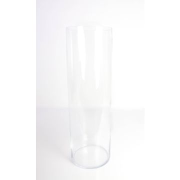 Vaso cilindrico SANSA EARTH in vetro, trasparente, 60cm, Ø19cm