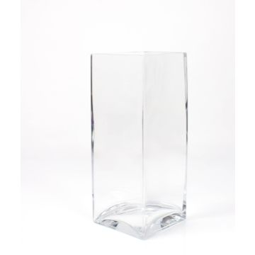 Vaso a colonna JACK EARTH in vetro, trasparente, 14x14x35cm