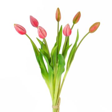 Bouquet di tulipani finti LONA, fucsia-verde, 45cm, Ø20cm