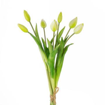 Bouquet di tulipani finti LONA, bianco-verde, 45cm, Ø20cm