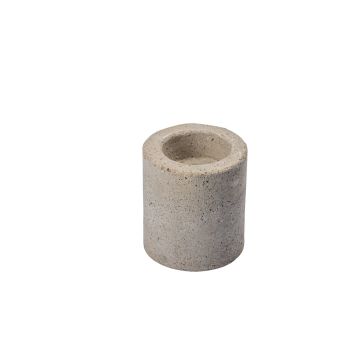 Portalumino JUANJO aspetto cemento, per tea light e candele affusolate, grigio cemento, 6,5cm, Ø6cm