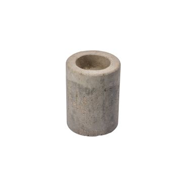 Portalumino JUANJO aspetto cemento, per tea light e candele affusolate, grigio cemento, 8cm, Ø6cm