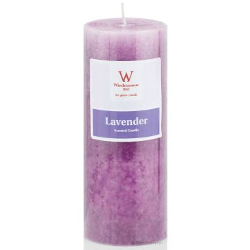 Candela profumata rustica ASTRID, Lovely Lavender, viola, 13cm, Ø6,8cm, 60h