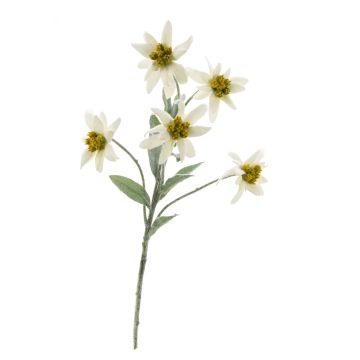 Stella alpina finta SOPHIA, bianca, 40cm, Ø5-6cm