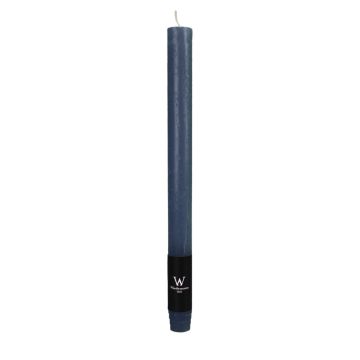 Candela lunga AURORA, blu scuro, 27cm, Ø2,2cm, 10h - Made in Germany
