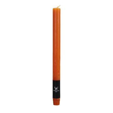 Candela lunga AURORA, arancio, 27cm, Ø2,2cm, 10h - Made in Germany