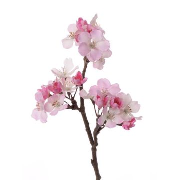 Ramo finto di fiori di melo OCHUKO, fiorito, rosa-bianco, 35cm