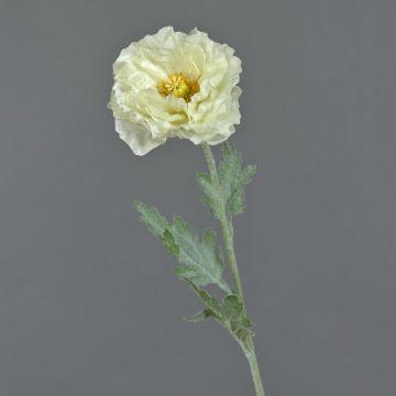 Papavero finto BAHIRA, crema, 75cm, Ø 13cm