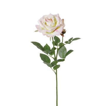 Rosa di plastica JANINE, rosa pallido, 70cm, Ø12cm