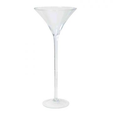 Bicchiere da cocktail / Martini SACHA OCEAN su piede, imbuto/rotondo, trasparente, 70cm, Ø30cm