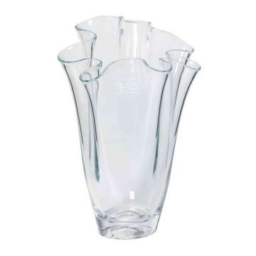 Vaso di vetro decorativo JODY OCEAN, trasparente, 27cm, Ø21cm