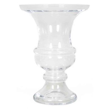 Vaso da fiori SONJA su piede, imbuto/rotondo, trasparente, 60 cm, Ø37 cm