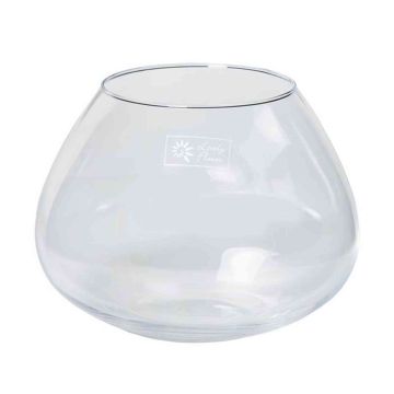 Portacandele in vetro JOY, sfera/rotondo, trasparente, 16,5 cm, Ø12,5 cm/Ø22 cm