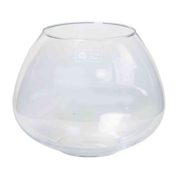Portacandele in vetro JOY, sfera/rotondo, trasparente, 20,5 cm, Ø15 cm/Ø26 cm