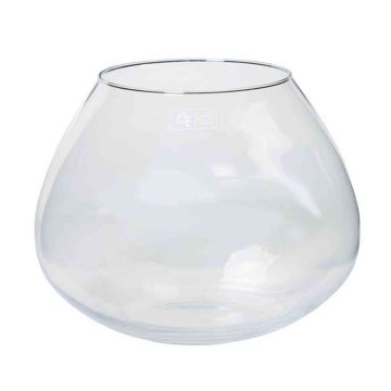 Portacandele in vetro JOY, sfera/rotondo, trasparente, 25cm, Ø18cm/Ø32cm