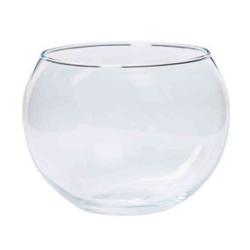 Portacandele in vetro TOBI OCEAN, sfera/rotondo, trasparente, 10cm, Ø10,5cm/Ø13cm