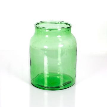 Lanterna in vetro QUINN EARTH, riciclato, trasparente-verde, 30cm, Ø21cm