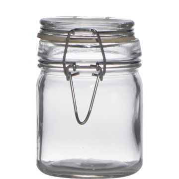 Mini barattolo per conserve / Vaso per spezie POPPY con coperchio, trasparente, 9cm, Ø6,5cm