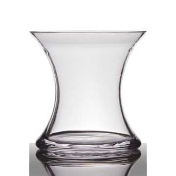 Vaso da fiori in vetro LIZ, clessidra/rotondo, trasparente, 15 cm, Ø15 cm