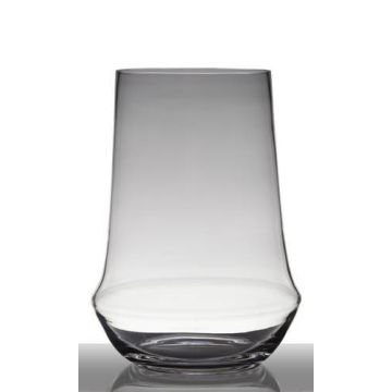 Vaso da pavimento in vetro SHANE, cono/rotondo, trasparente, 35cm, Ø25,5cm
