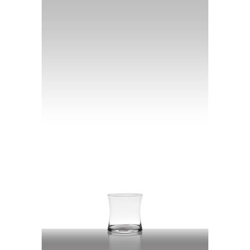 Portacandela da tavolo DENNY, clessidra/rotondo, trasparente, 10 cm, Ø10 cm