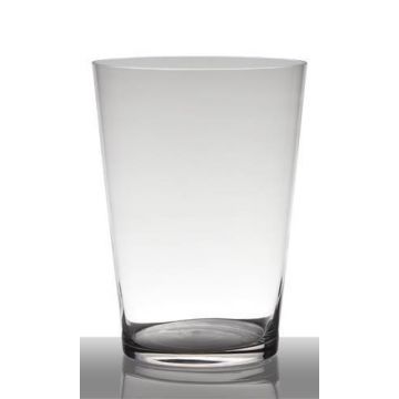 Vaso da pavimento in vetro ANNA EARTH, imbuto/rotondo, trasparente, 40 cm, Ø25 cm