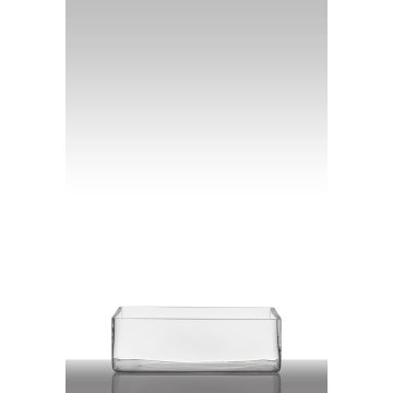 Ciotola per candele MIRJA, cuboide/rettangolare, trasparente, 30x20x10cm