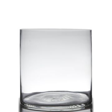Vaso da fiori in vetro SANSA EARTH, cilindro/rotondo, trasparente, 25 cm, Ø25 cm