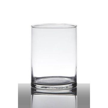 Vaso da fiori in vetro SANYA EARTH, cilindro/rotondo, trasparente, 20 cm, Ø12 cm