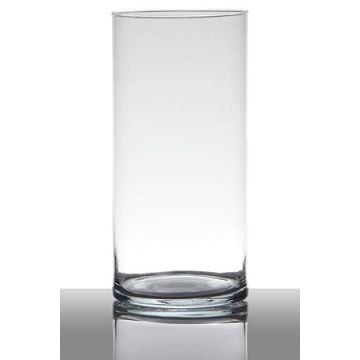 Vaso da fiori in vetro SANYA EARTH, cilindro/rotondo, trasparente, 25 cm, Ø12 cm