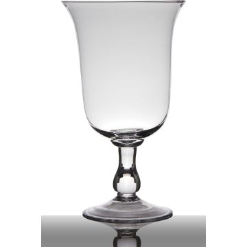 Vaso da fiori in vetro NOELLE su piede, imbuto/rotondo, trasparente, 37,5 cm, Ø23,5 cm