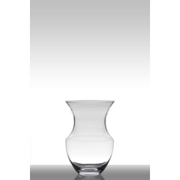 Vaso da fiori in vetro FINJA, clessidra/rotondo, trasparente, 26,5 cm, Ø18 cm