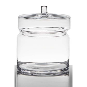 Vaso per caramelle MILLIE con coperchio, cilindro/rotondo, trasparente, 16,5 cm, Ø14,5 cm