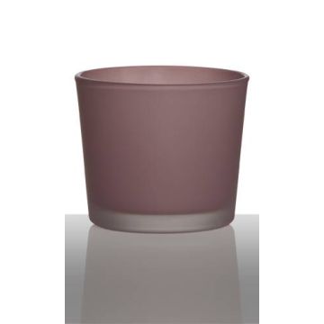 Vetro per candele ALENA FROST, cilindro/rotondo, rosa antico effetto opaco 9 cm, Ø10 cm