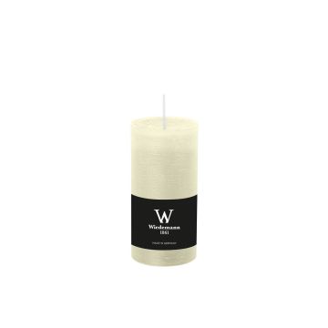 Candela a colonna / Candela di cera AURORA, avorio, 12cm, Ø5,8cm, 42h - Made in Germany